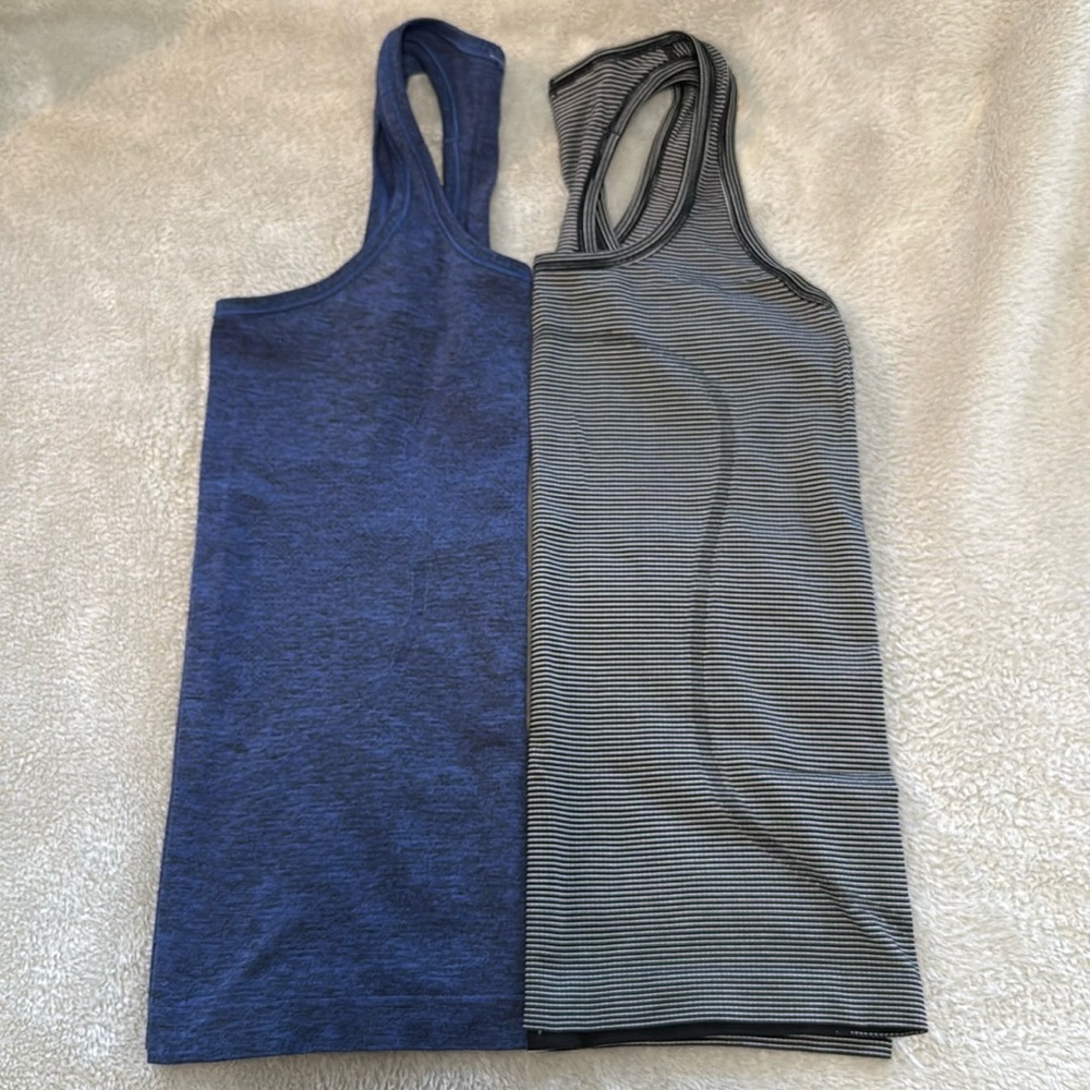 Lululemon Lot of 2 swiftly hip length tank sz 8